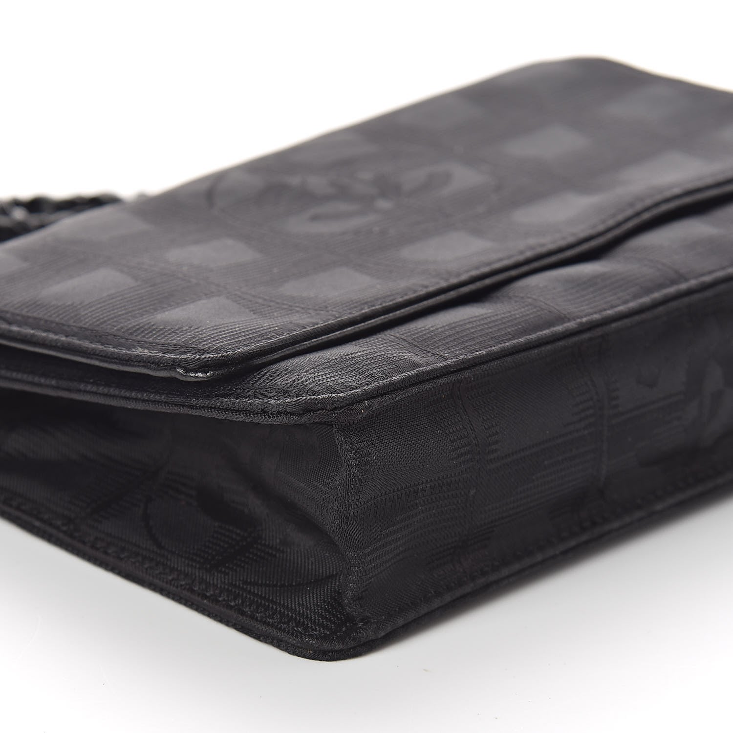Chanel Nylon Travel Wallet On Chain WOC Black 9 of 11