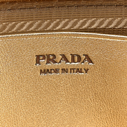 Prada Satin Crystal Mini Triangle Crossbody Pouch Platino 7 of 9
