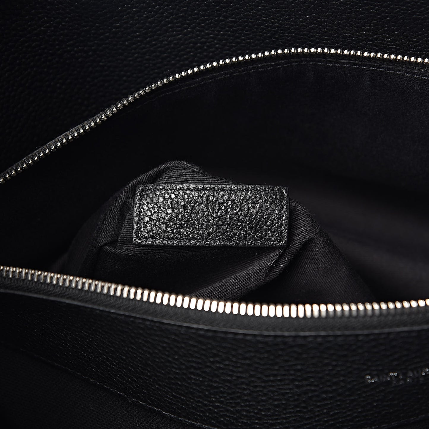 Grained Calfskin Large Souple Sac De Jour Black