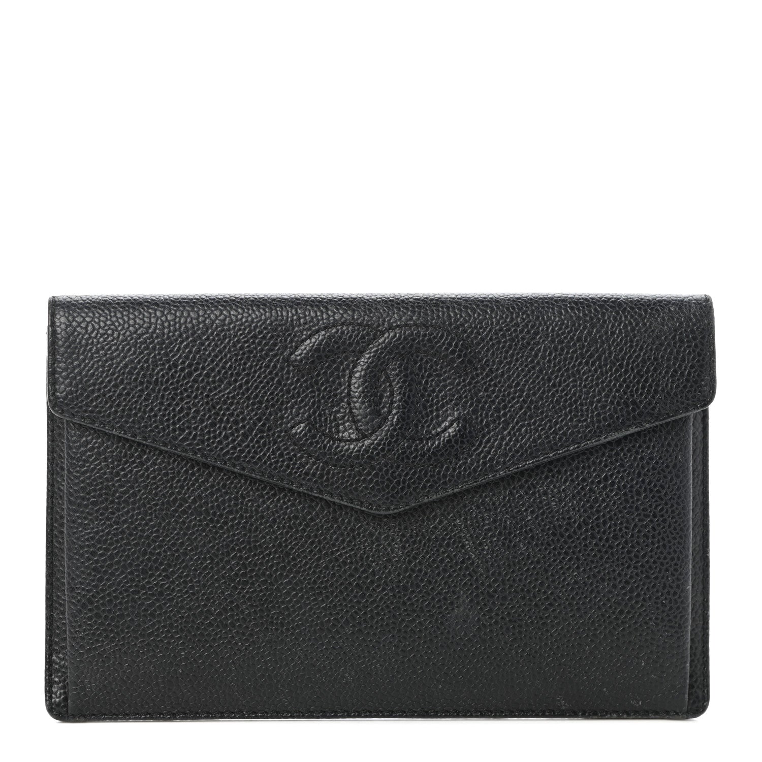 Chanel Caviar Timeless CC Envelope Wallet Black 1 of 7