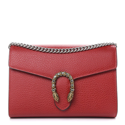 Gucci Calfskin Mini Dionysus Chain Wallet Hibiscus Red 1 of 9