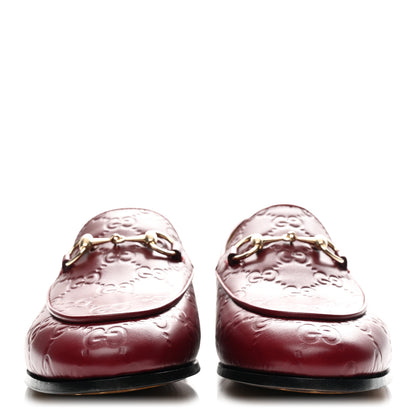 Gucci Guccissima Womens Jordaan Loafers 37.5 Rosso Ancora 3 of 11