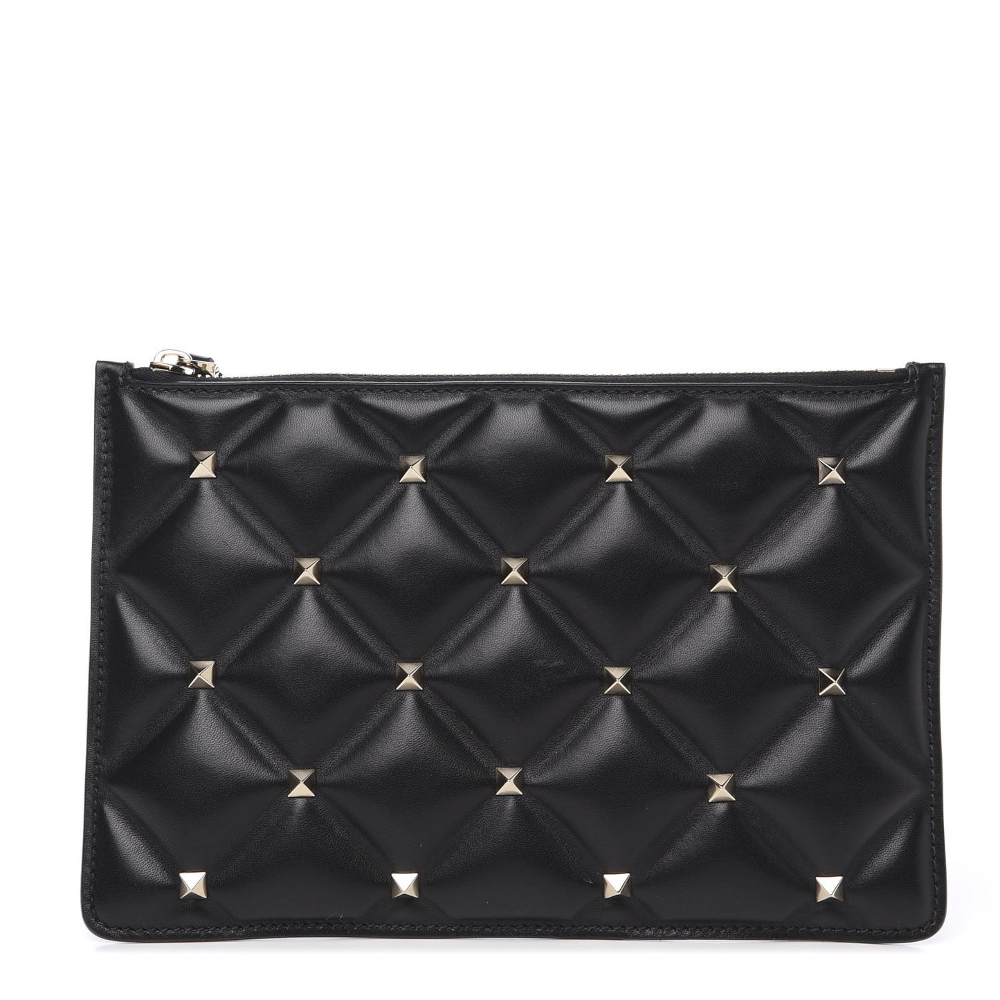 Nappa Small Candystud Zip Pouch Black