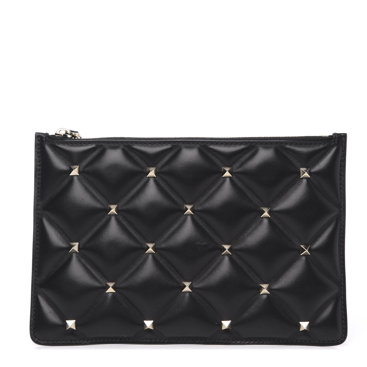 Valentino Garavani Nappa Small Candystud Zip Pouch Black 1 of 5