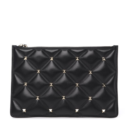 Valentino Garavani Nappa Small Candystud Zip Pouch Black 1 of 5
