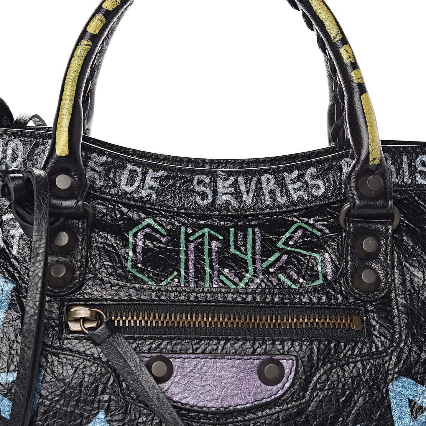 Agneau Graffiti All Over Classic Hardware S City Black Multicolor
