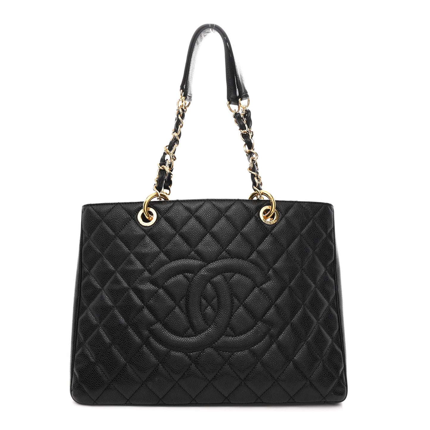 Caviar Quilted Grand Shopping Tote GST Black