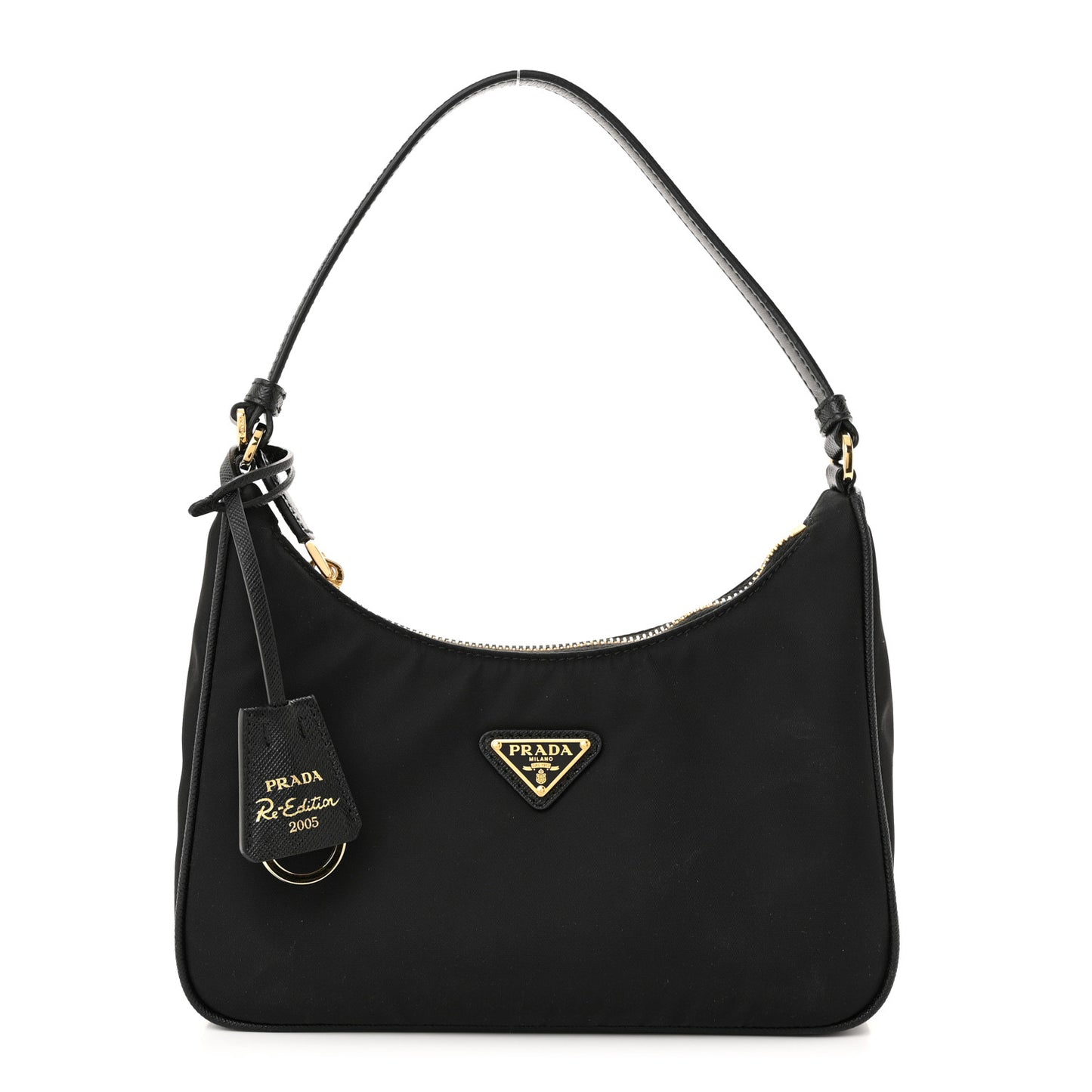 Tessuto Nylon Saffiano Mini Re-Edition 2005 Bag Black