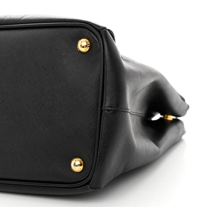Prada Saffiano Medium Galleria Double Zip Tote Black 12 of 17