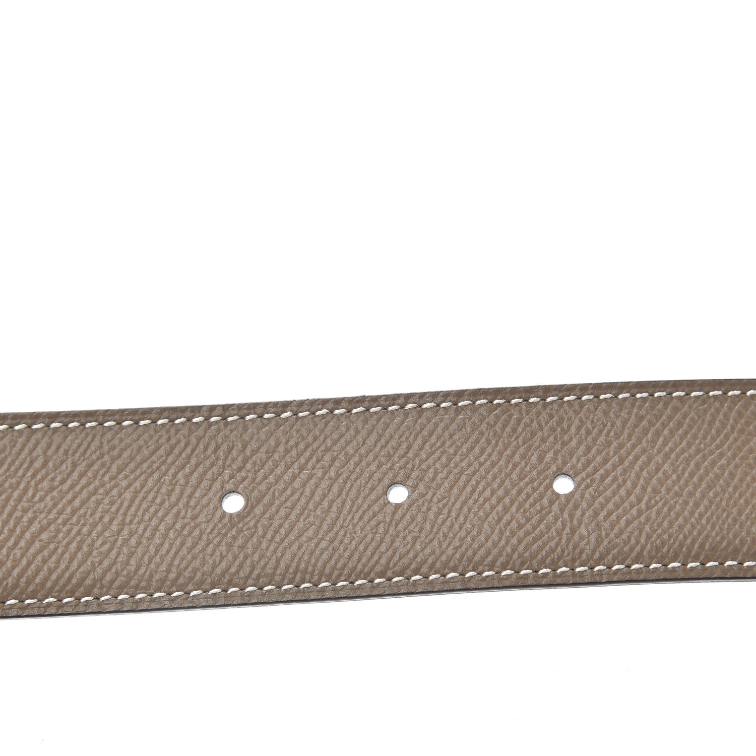 Hermes Epsom 32mm H Hippique Belt 85 Etoupe White 6 of 7