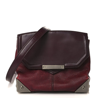 Alexander Wang Lizard Calfskin Embossed Small Marion Tote Oxblood Silver Hardware 1 of 9