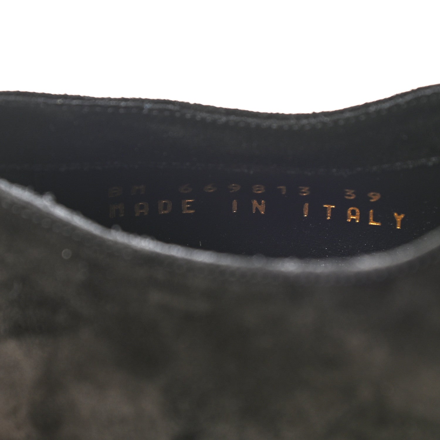 Saint Laurent Suede Cashmere Teddy 10 Lace Up Loafer 39 Black 8 of 8