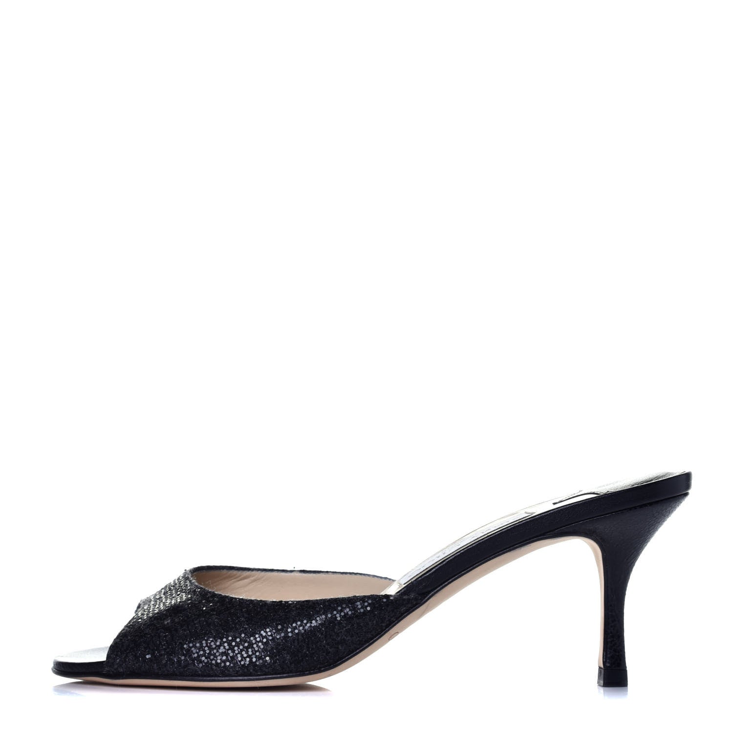 Jimmy Choo Glitter Mule Pumps 37.5 Black 1 of 7