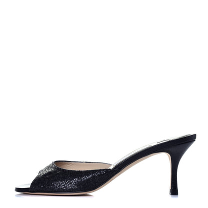Jimmy Choo Glitter Mule Pumps 37.5 Black 1 of 7