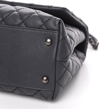 Chanel Caviar Quilted Small Coco Handle Flap Gray 10 of 11