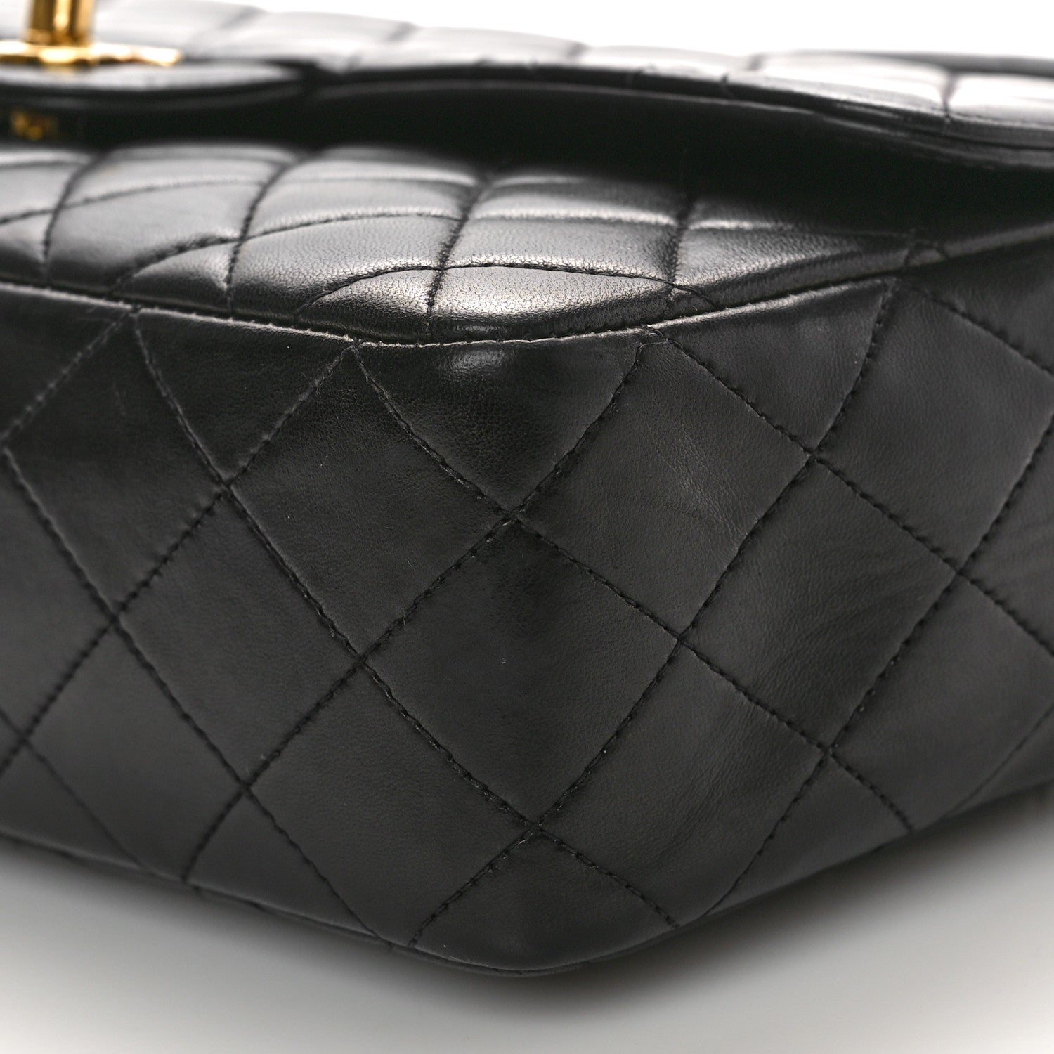 Chanel Lambskin Quilted Medium Rectangular Kelly Flap Bag Black 10 of 11