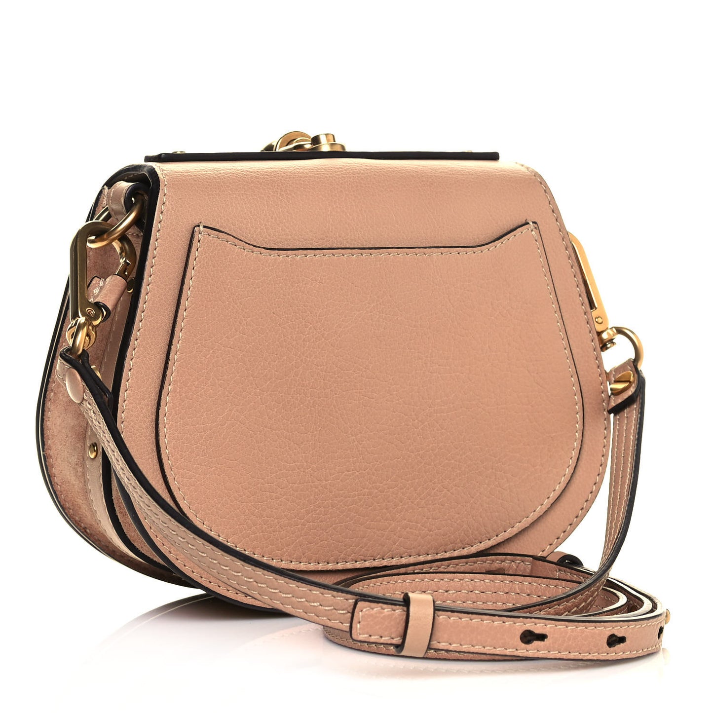 Calfskin Suede Small Nile Bracelet Bag Biscotti Beige