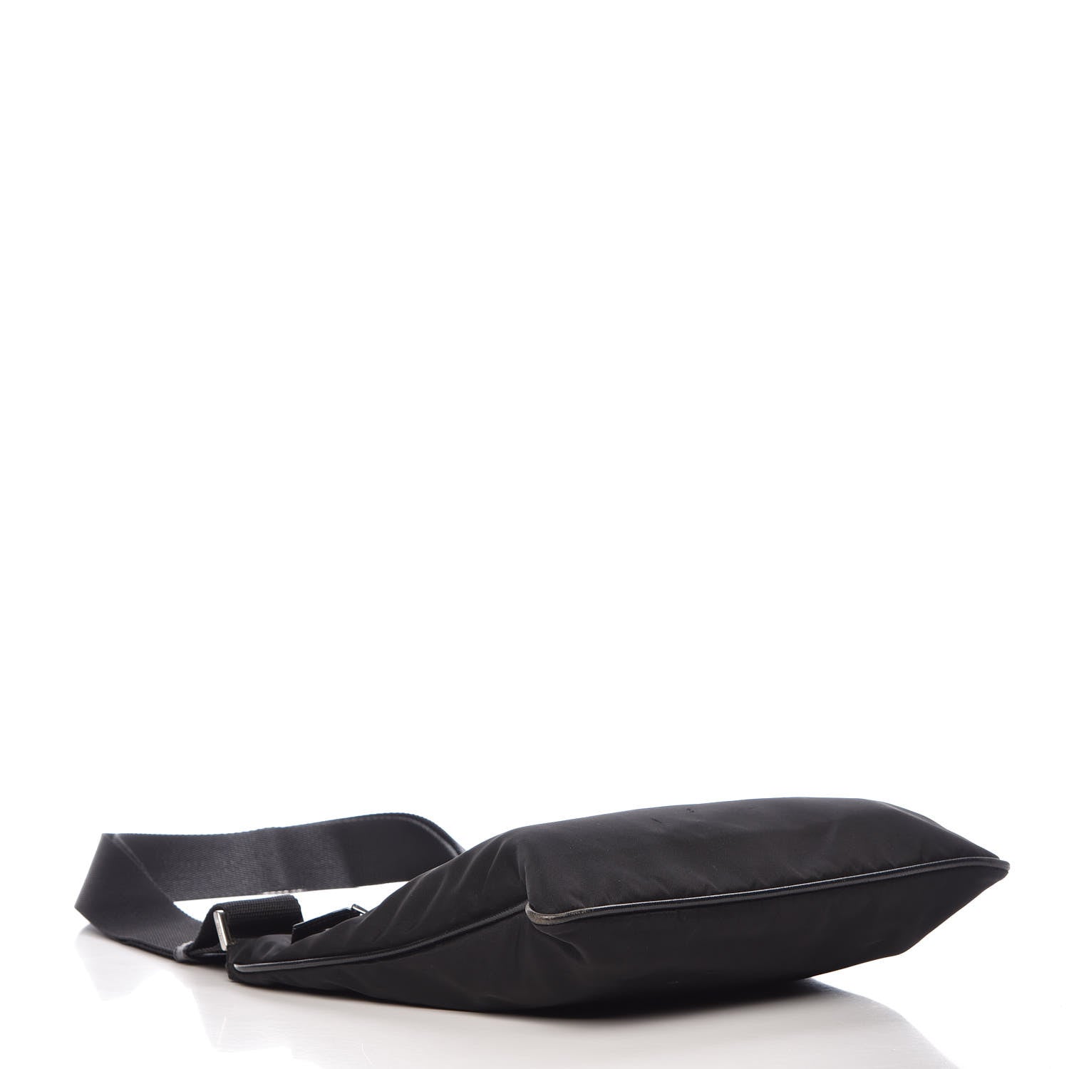Prada Nylon Saffiano Flat Messenger Bag Black 4 of 9
