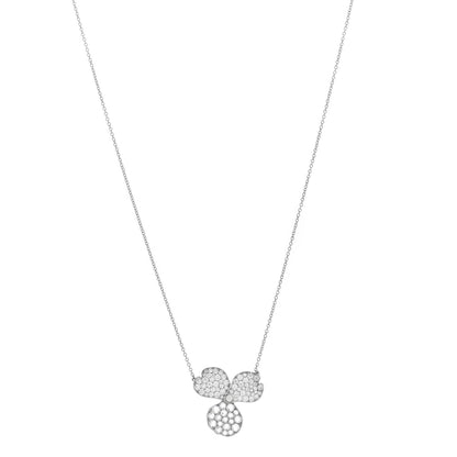 Tiffany Platinum Diamond Large Paper Flowers Pave Pendant Necklace 1 of 6