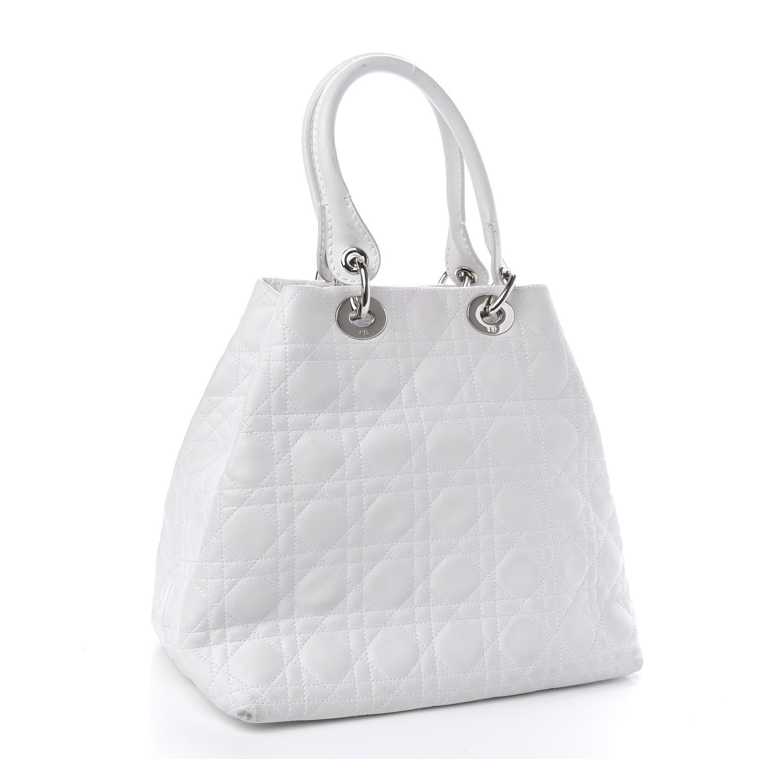 Christian Dior Lambskin Cannage Medium Soft Lady Dior White 3 of 18