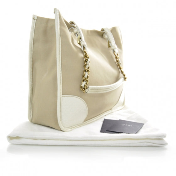 Prada Canvas Jacquard Chain Shoulder Bag 3 of 11