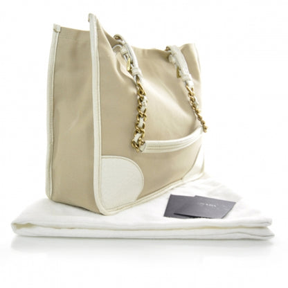 Prada Canvas Jacquard Chain Shoulder Bag 3 of 11
