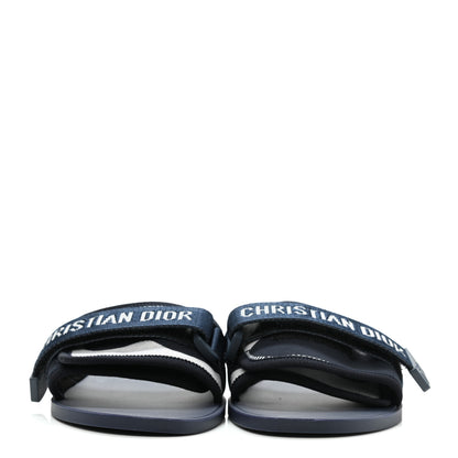 Christian Dior Technical Stretch Fabric Camouflage Dio(r)evolution Slide Sandals 38 Deep Blue 2 of 7