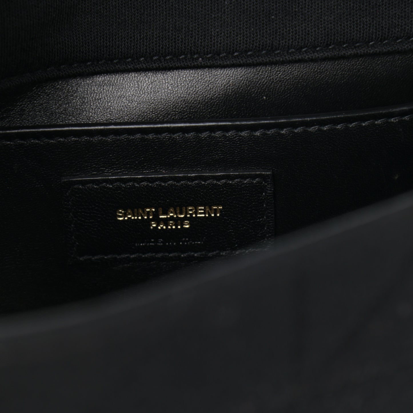 Jersey Wool Patchwork Monogram Medium Jamie Baguette Black