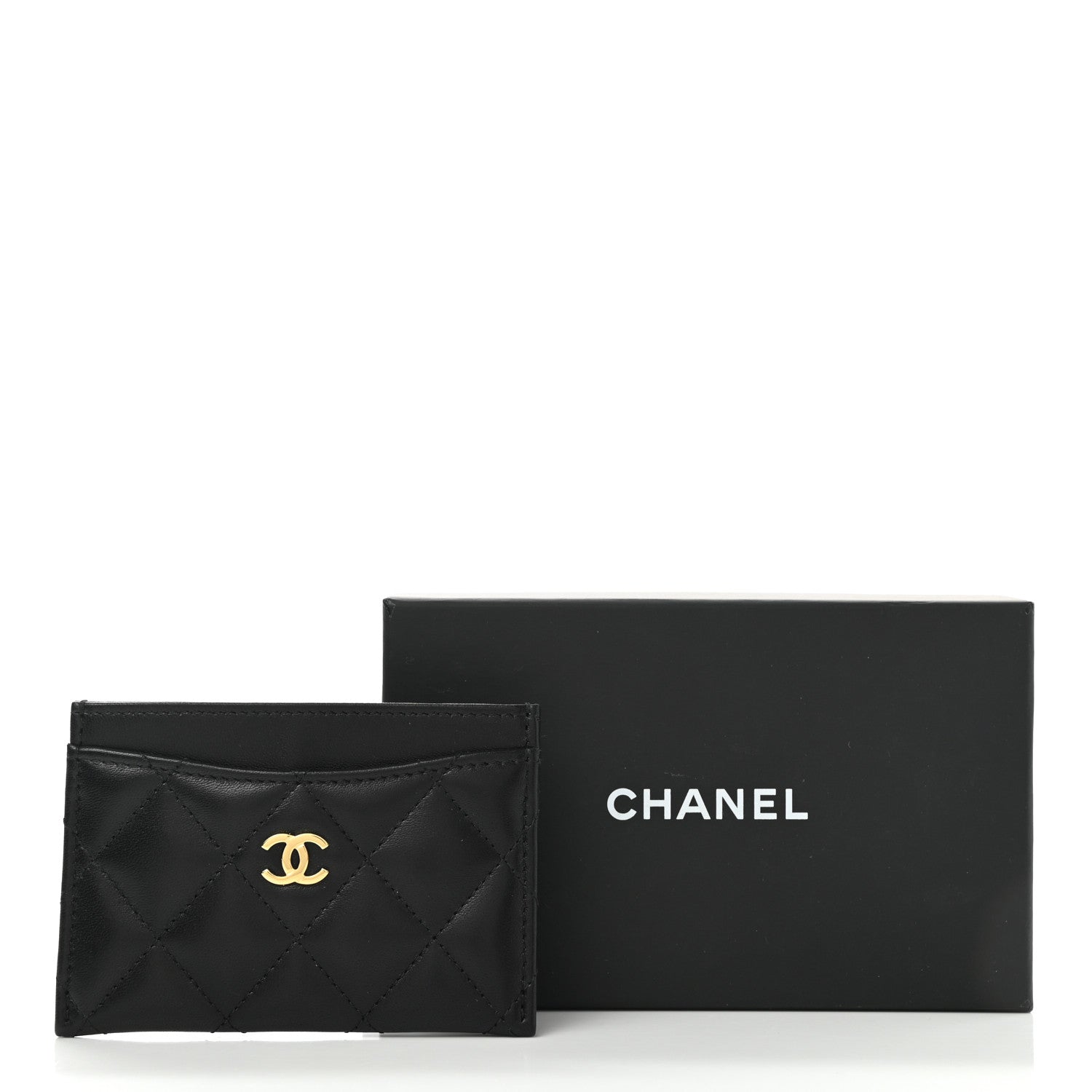 Chanel Lambskin Quilted Card Holder Black 9 of 9