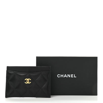 Chanel Lambskin Quilted Card Holder Black 9 of 9