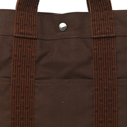 Hermes Canvas Herline GM Tote Brown 7 of 9