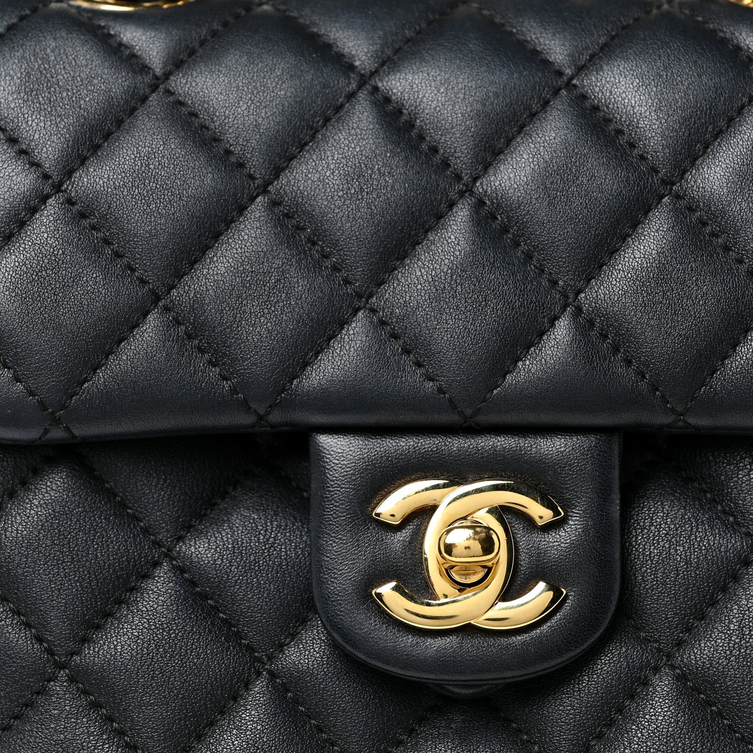Chanel Calfskin Quilted Mini Urban Spirit Backpack Black 8 of 14