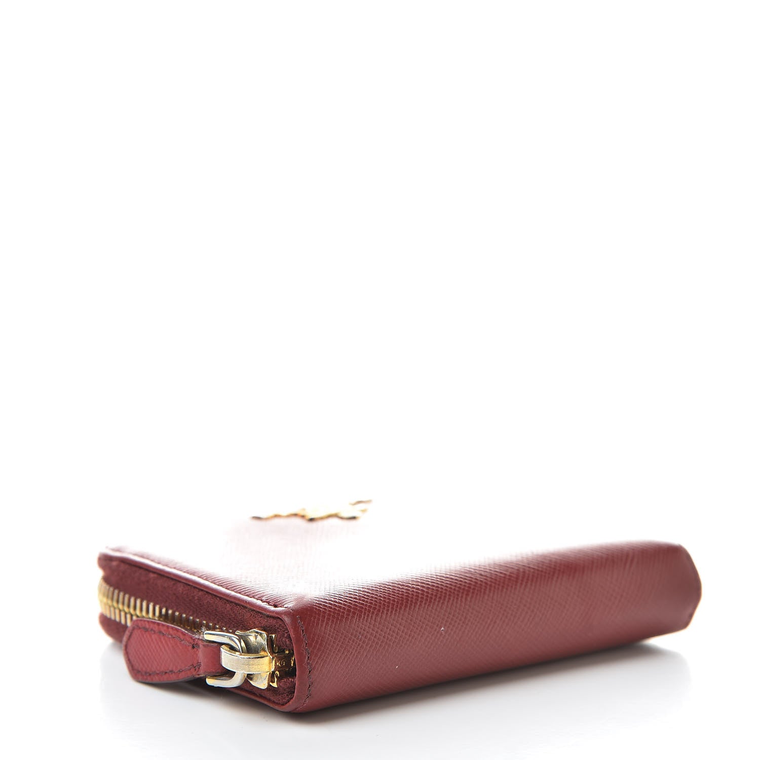 Prada Saffiano Metal Coin Purse Cherry 4 of 10