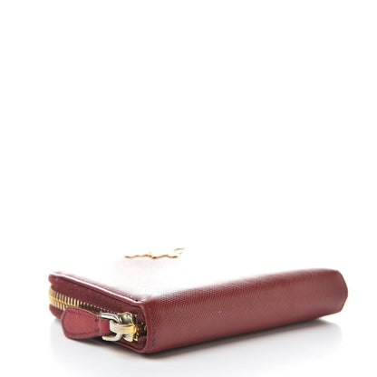 Prada Saffiano Metal Coin Purse Cherry 4 of 10