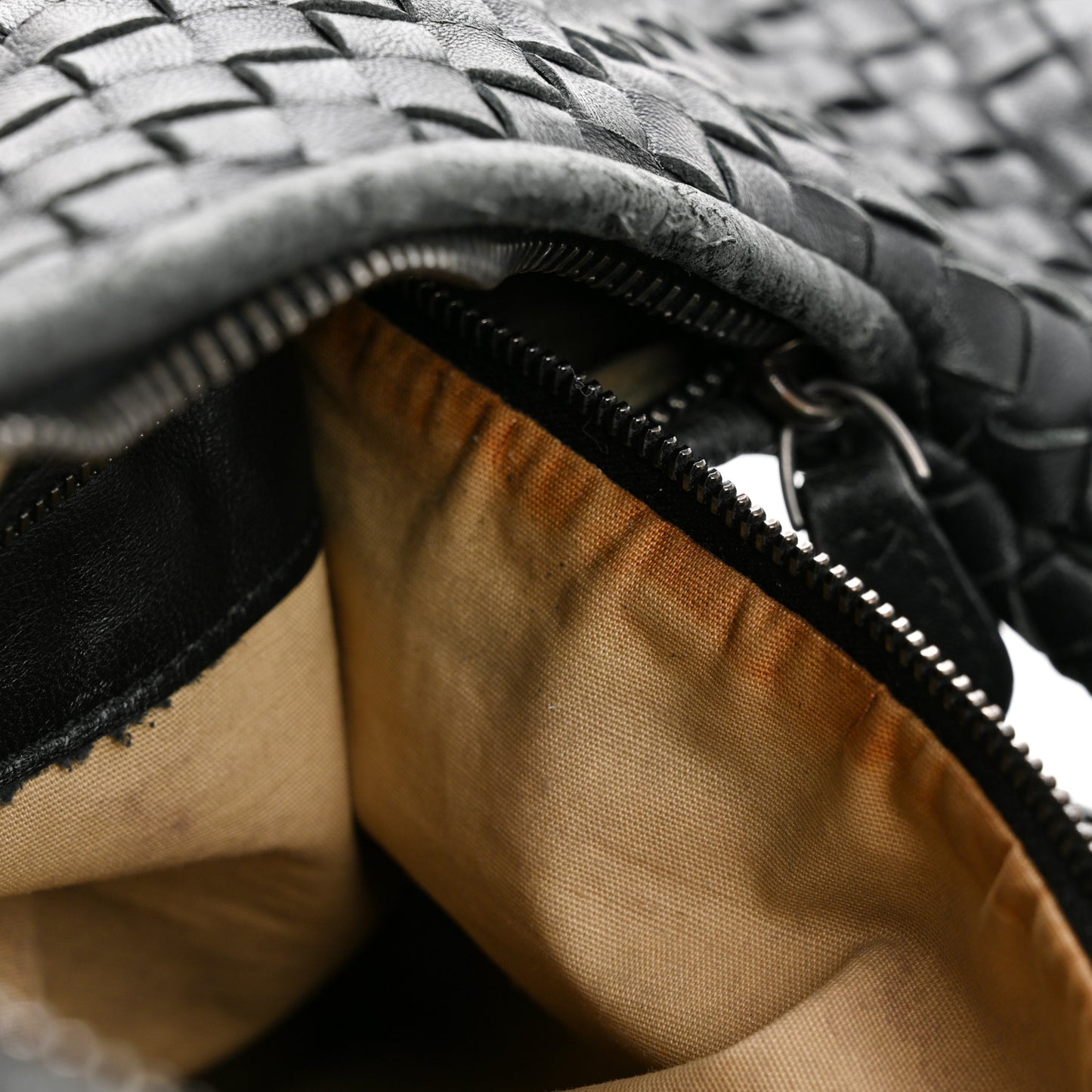 Nappa Intrecciato Large Belly Veneta Hobo Black