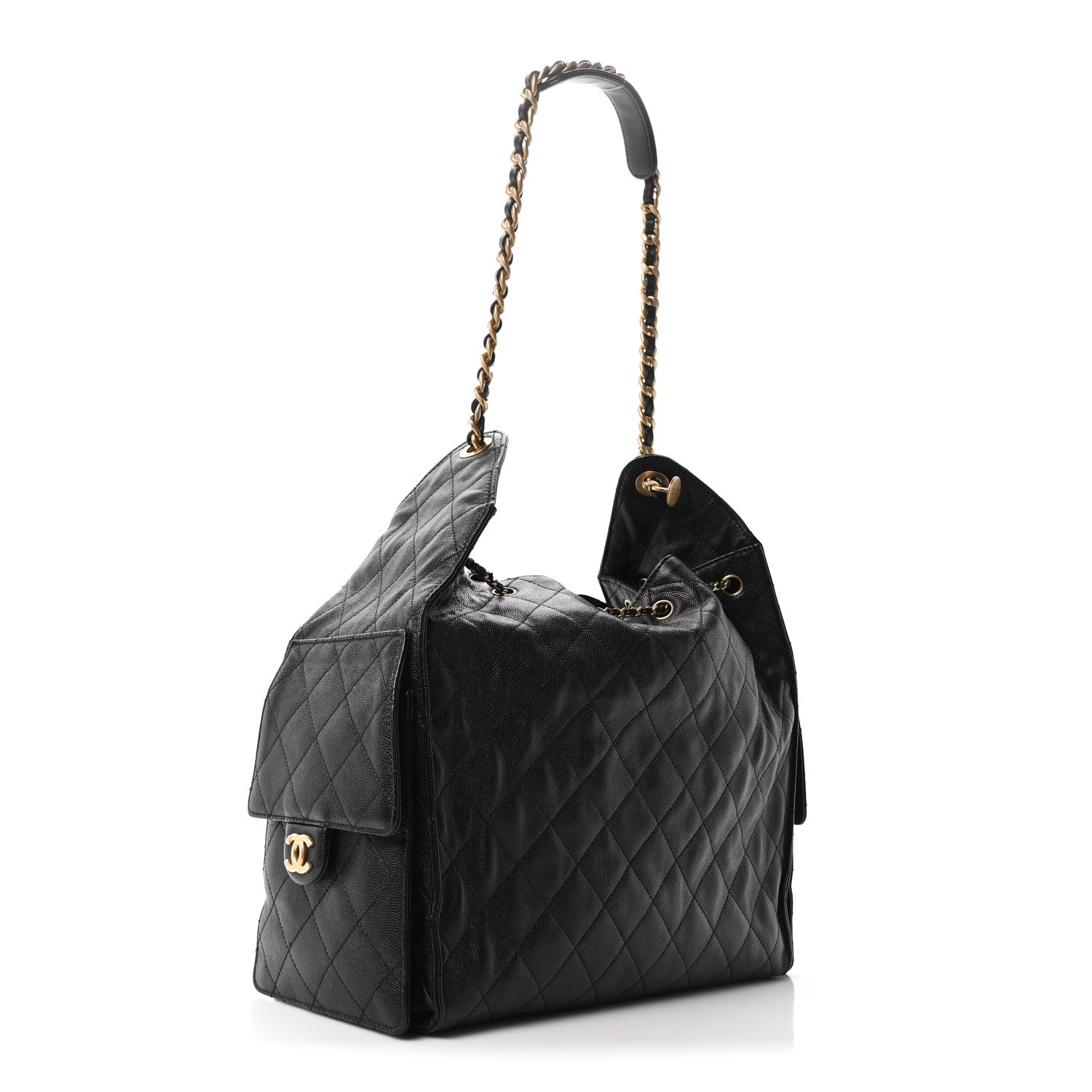 Chanel Caviar Quilted Medium Chanel 25 Handbag Black 4 of 12