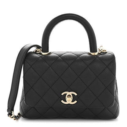 Chanel Caviar Quilted Extra Mini Coco Handle Flap Black 1 of 11