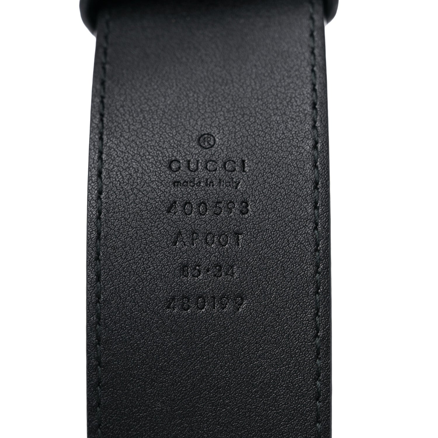 Gucci Calfskin Double G 40mm Belt 85 34 Black 3 of 6