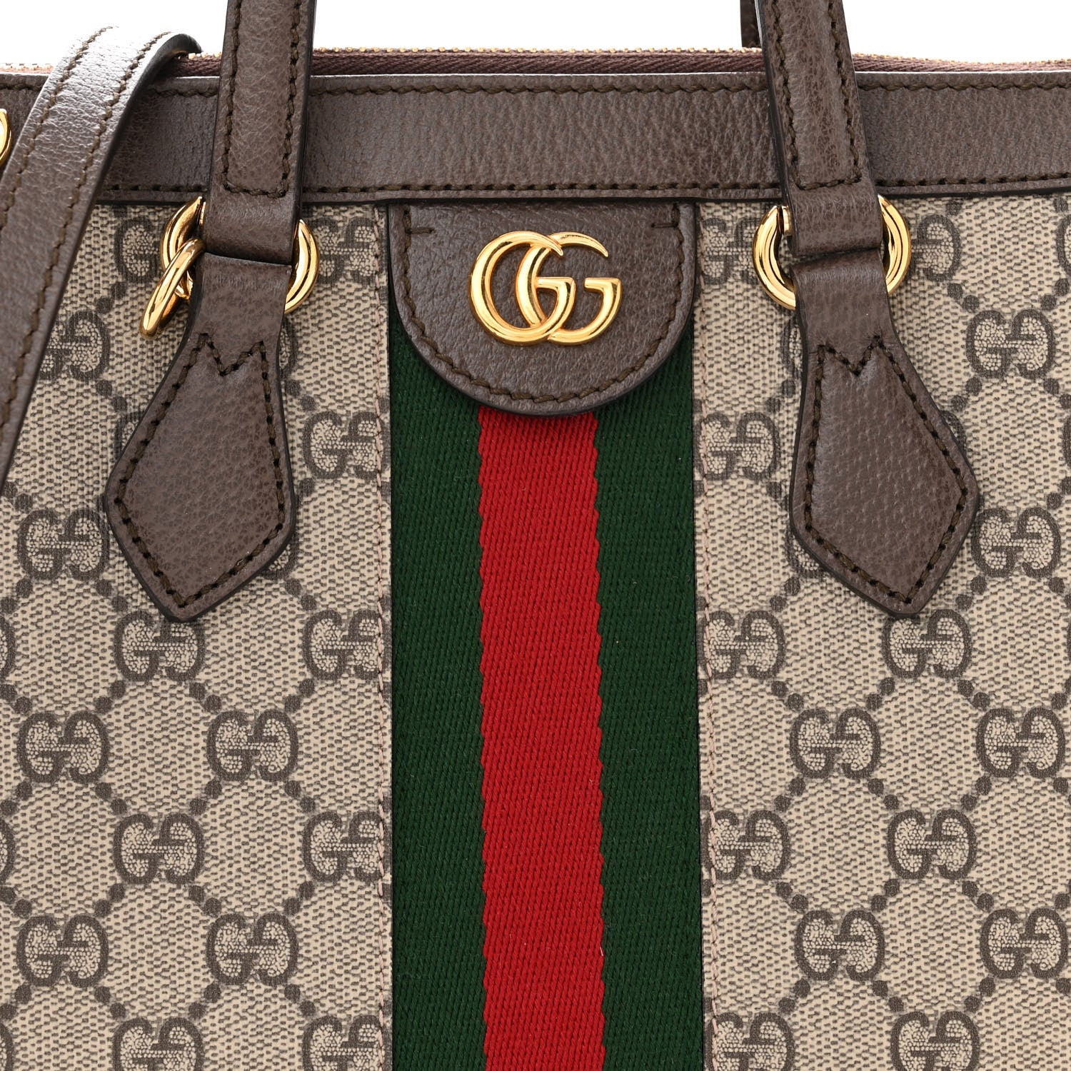 Gucci GG Supreme Monogram Small Ophidia Tote Bag Brown 8 of 10