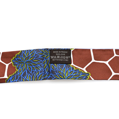 Hermes Silk The Three Graces Twilly Bleu Vert Marron 4 of 4