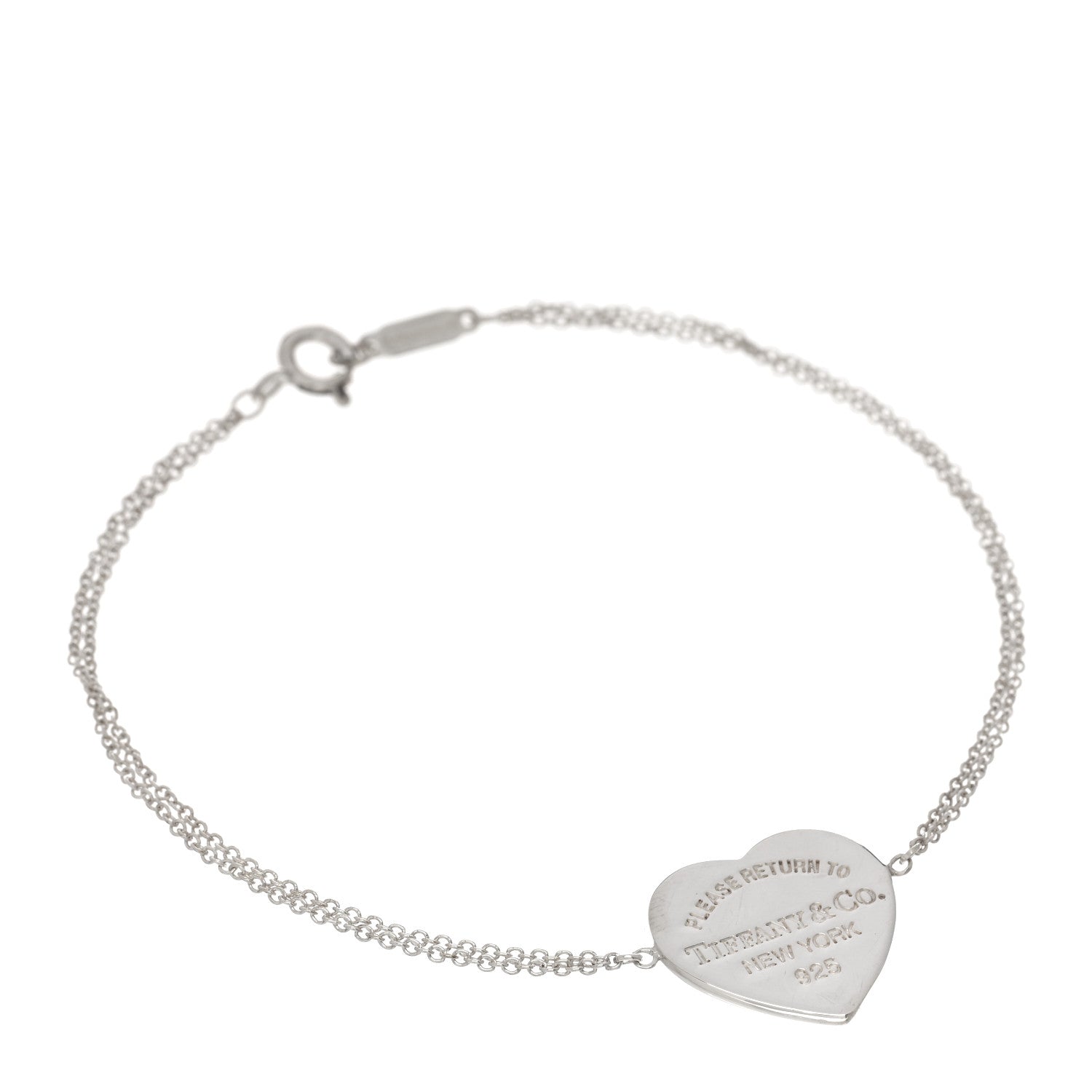 Tiffany Sterling Silver Return To Tiffany Heart Tag Chain Bracelet 1 of 3