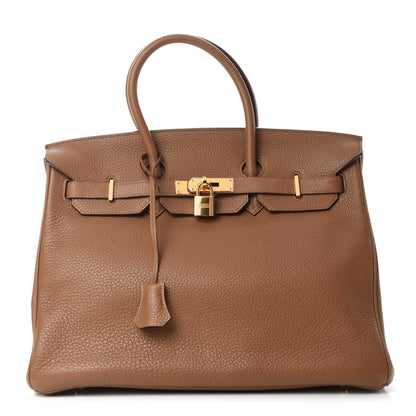 Hermes Taurillon Clemence Birkin 35 Alezan 1 of 12