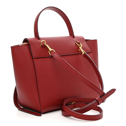 Celine Grained Calfskin Nano Belt Bag Ruby 3 of 9