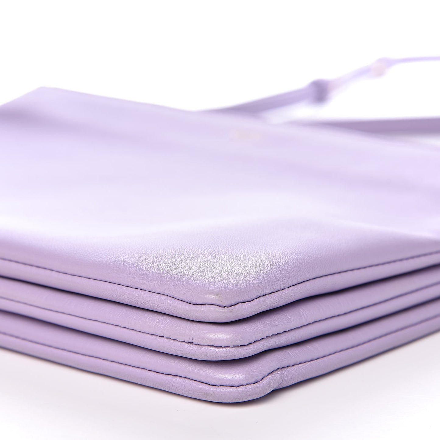 Lambskin Large Trio Crossbody Bag Lilac