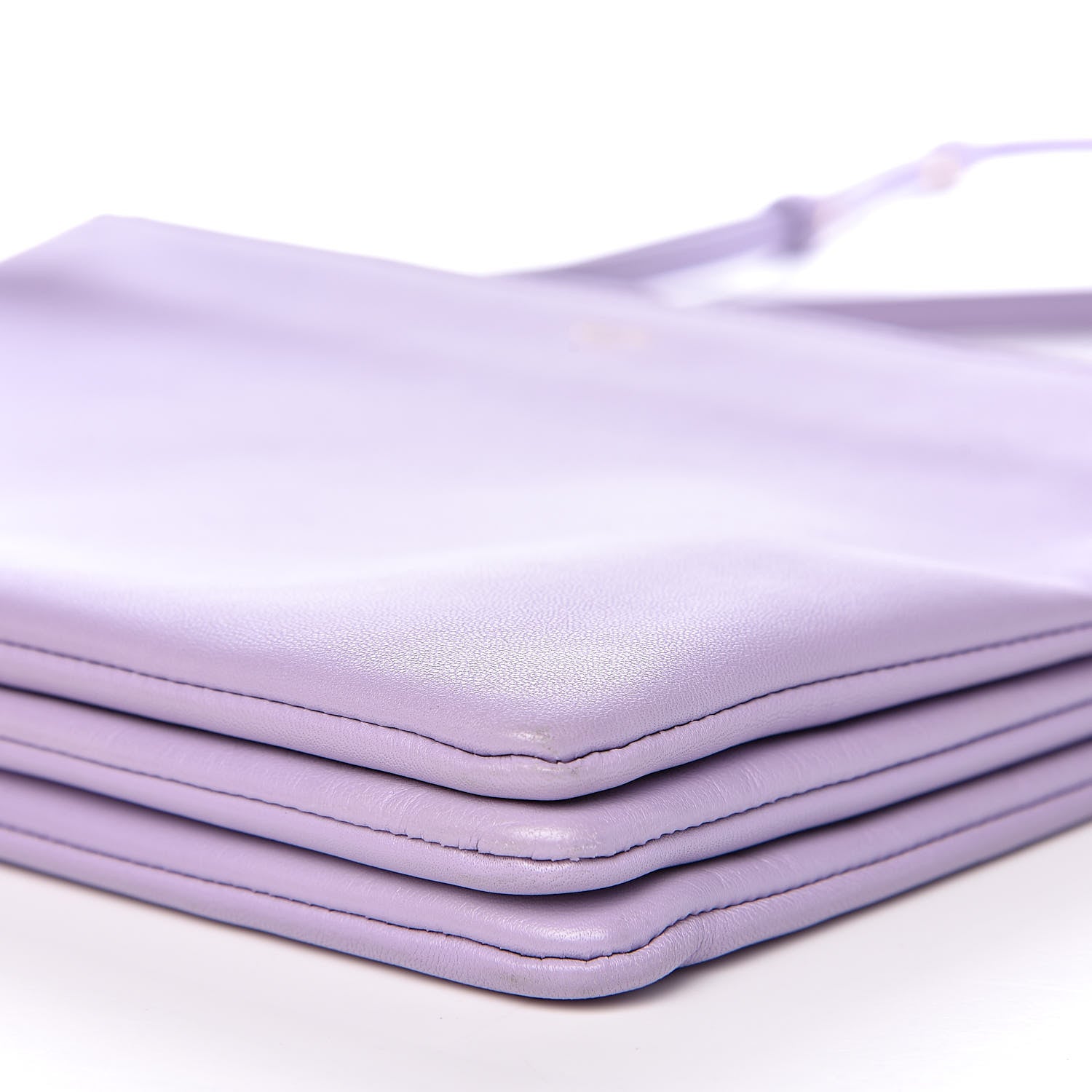 Celine Lambskin Large Trio Crossbody Bag Lilac 11 of 12