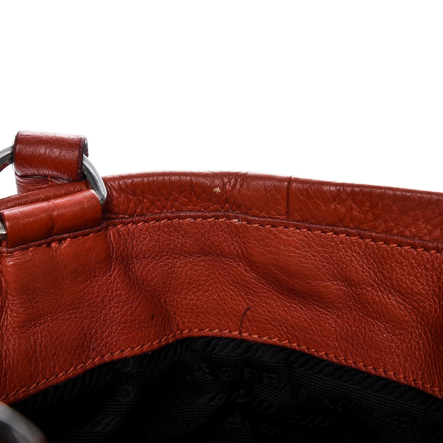 Prada Vitello Daino Shoulder Bag Arancio 18 of 21