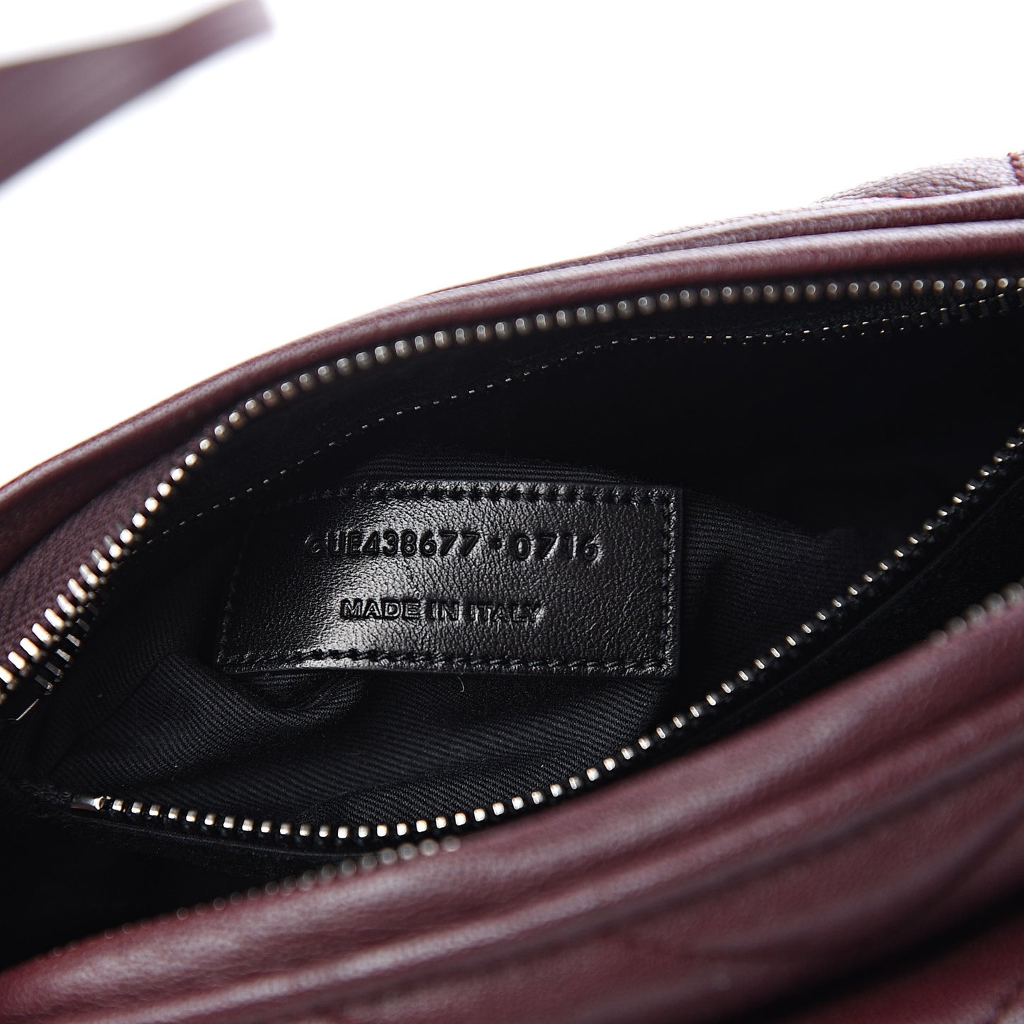 Lambskin Matelasse Monogram East West Rider Bag Bordeaux