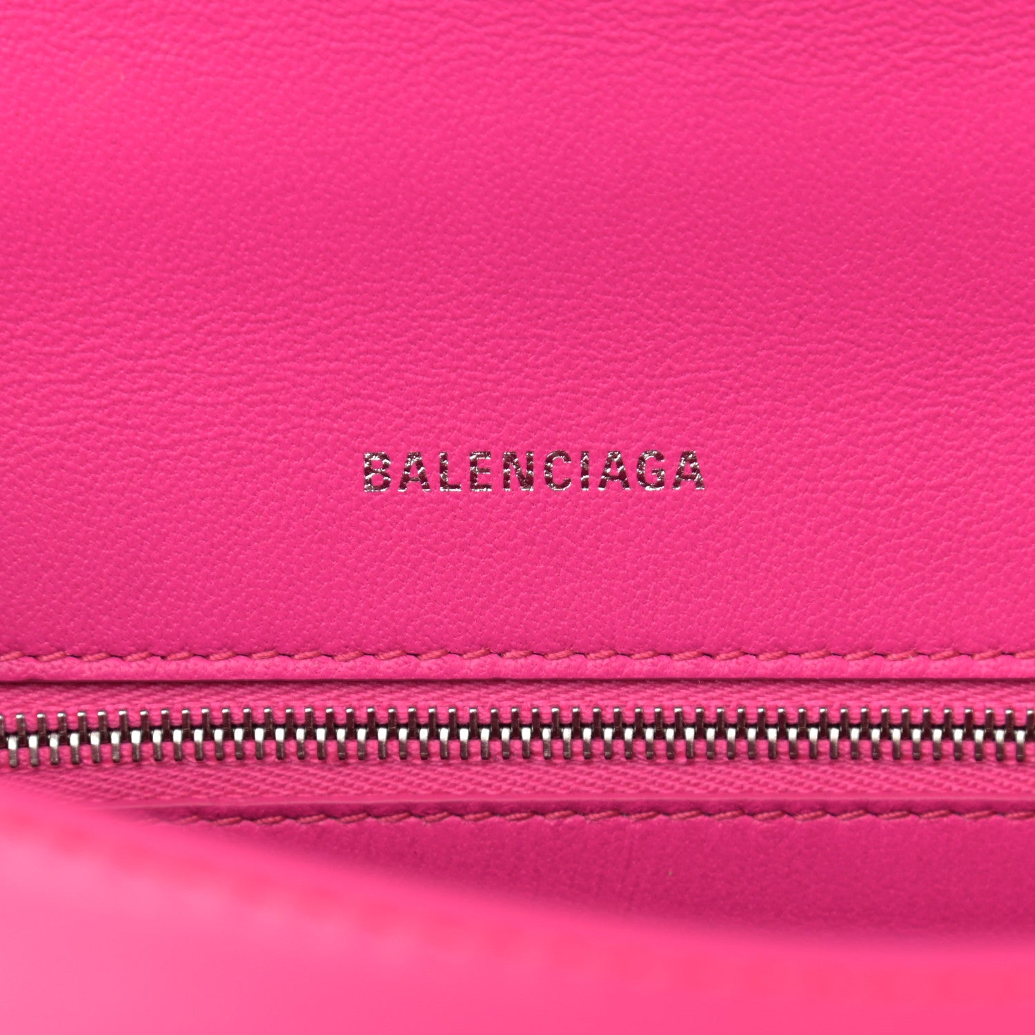 Balenciaga Shiny Box Calfskin Small Hourglass Top Handle Bag Acid Fuchsia 6 of 11