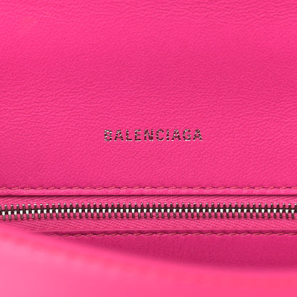 Balenciaga Shiny Box Calfskin Small Hourglass Top Handle Bag Acid Fuchsia 6 of 11