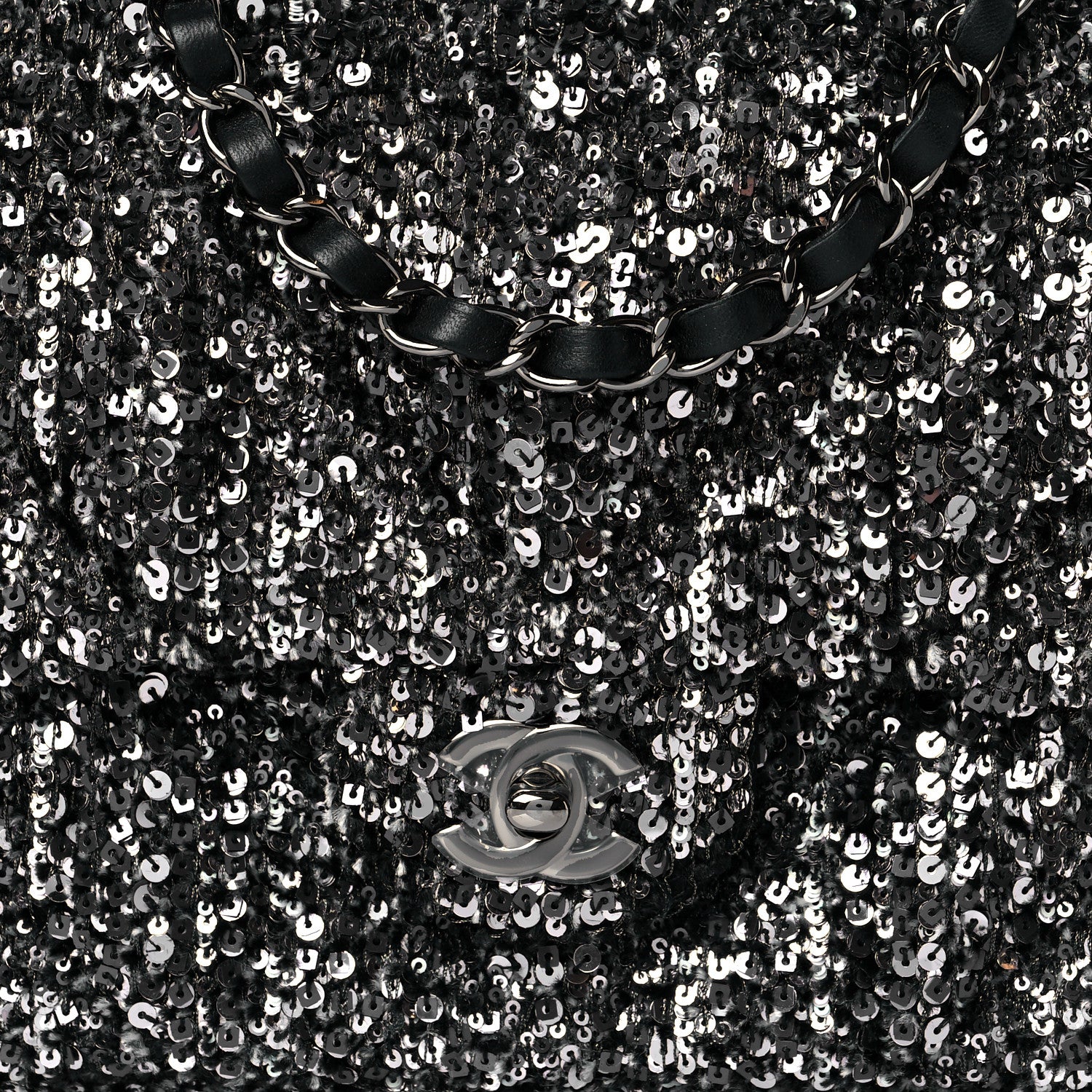 Chanel Sequin Small Single Flap Silver 10 of 11